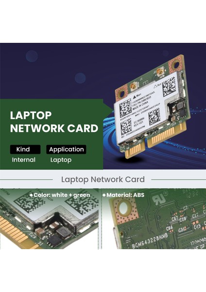 BCM943228HMB 04W3764 Wıfı Kablosuz Bluetooth 4.0 Yarım Mını Pcı-E Kompakt E130 E135 E330 E335 E530 E535 E430 (Yurt Dışından)