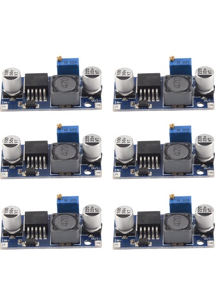 6 Paket LM2596 Dc - Dc Buck Dönüştürücü 3.0-40V - 1.5-35V Güç Kaynağı Modülü (6 Paket) (Yurt Dışından)