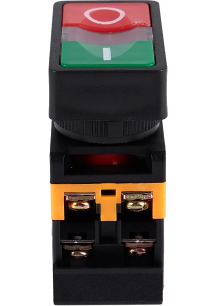 Ac 220V Sarı Işık On-Off Start Stop Anlık Basmalı Buton Anahtarı 1 No 1 Nc (Yurt Dışından)