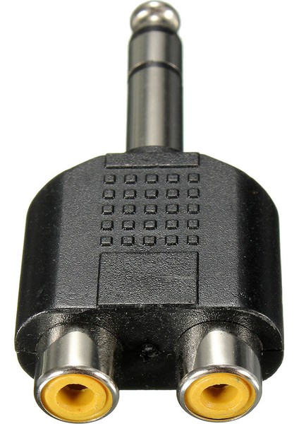 6.35MM 1/4 Inç Erkek Stereo 2 Çift Rca Dişi Y Splitter Ses Adaptörü Dönüştürücü (Yurt Dışından) modelleri