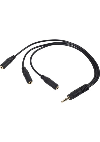 3,5 mm Stereo Ses Dağıtıcı Kablo Altın Kaplama 3,5 mm (1/8 Inç) Trrs Stereo Fiş Erkek - 3 x 1/8 Inç 3,5 mm Stereo Jak Dişi 1 Giriş 3 Çıkış Stereo Ses Aux Ayırıcı Kablo (Yurt Dışından)
