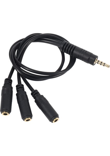 3,5 mm Stereo Ses Dağıtıcı Kablo Altın Kaplama 3,5 mm (1/8 Inç) Trrs Stereo Fiş Erkek - 3 x 1/8 Inç 3,5 mm Stereo Jak Dişi 1 Giriş 3 Çıkış Stereo Ses Aux Ayırıcı Kablo (Yurt Dışından) fırsatları