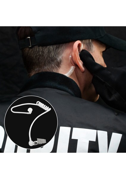 617-1N 3,5 mm Alıcı/yalnızca Dinle Gözetim Kulaklık Kulaklık Şeffaf Akustik Bobin Tüplü Kulaklık Ses Kiti (Yurt Dışından)