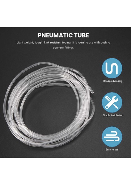 Şeffaf 4 Metre 13.1ft 4mm x 2.5mm Pnömatik Poliüretan Hava Hortumu Borusu (Yurt Dışından) fırsatları