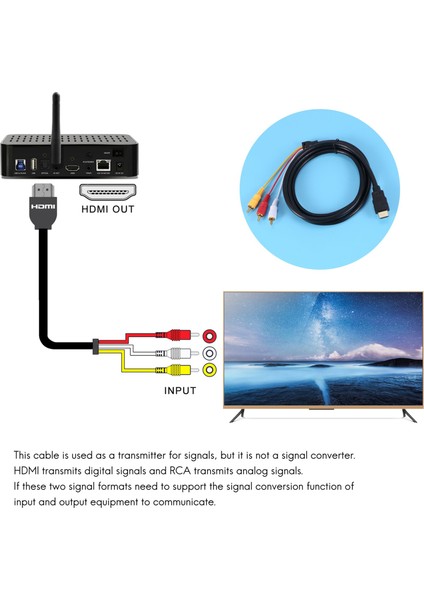 1,5 M Uyumlu Video Video 3 - Rca Kablosu Av Hattı Video ve Av Kablosu Adaptörü Sarı (Yurt Dışından) fırsatları