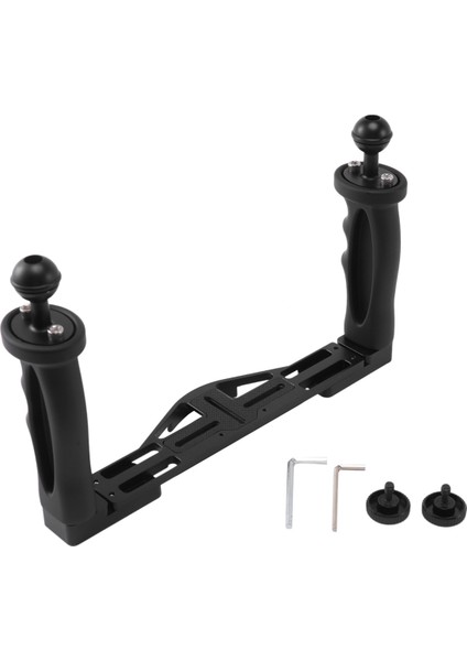 Çift El Sabitleyici Dalış Sualtı Kamera Muhafazaları Tepsi/kavrama Su Geçirmez Çift Saplı Dome Bağlantı Noktası Su Geçirmez Kılıf (Yurt Dışından)