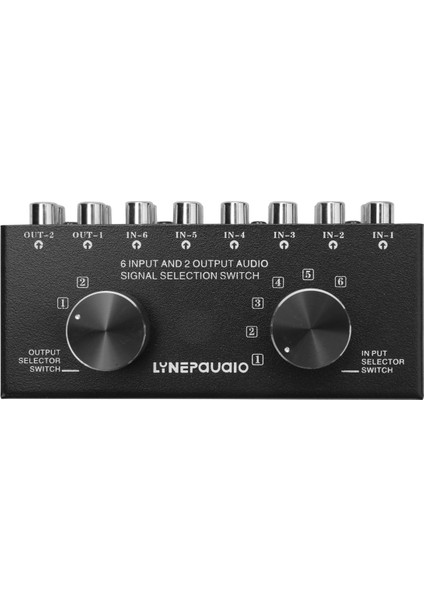 Switcher 6 Giriş 2 Çıkış Veya 2 Giriş 6 Çıkış Kulaklık Hoparlör Anahtarlayıcı Stereo Sinyal Seçimi Anahtarlayıcı, Arayüz Rca Tasarımlı Manuel Anahtarı Benimser (Yurt Dışından) modelleri