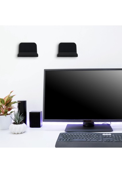 Denetleyici Için 2 Paket Duvara Montaj Kulaklık Standı Kulaklık Tutucu Oyun Denetleyicisi Için Kanca Standı, Kablolar, Gamepad, Şemsiye, Çanta, Sırt Çantası (Siyah) (Yurt Dışından)