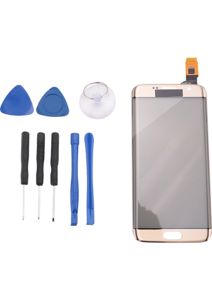 Galaxy S7 Edge G935 Kontak Ekranı Sayısallaştırıcı Cam, Aletler Altın ile (Yurt Dışından)