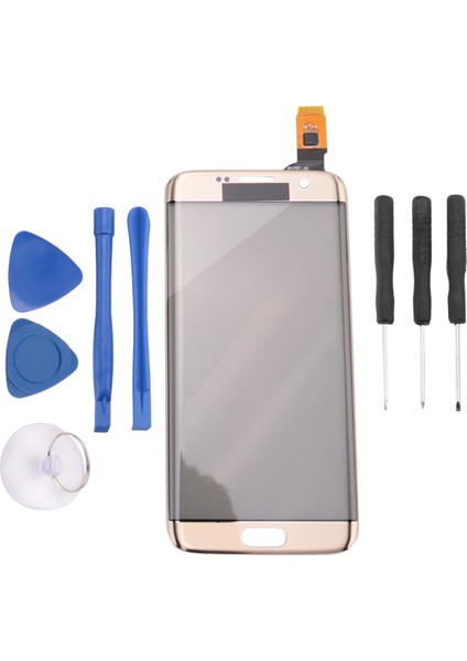 Galaxy S7 Edge G935 Kontak Ekranı Sayısallaştırıcı Cam, Aletler Altın ile (Yurt Dışından)