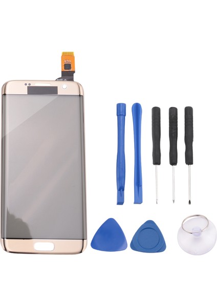 Galaxy S7 Edge G935 Kontak Ekranı Sayısallaştırıcı Cam, Aletler Altın ile (Yurt Dışından)