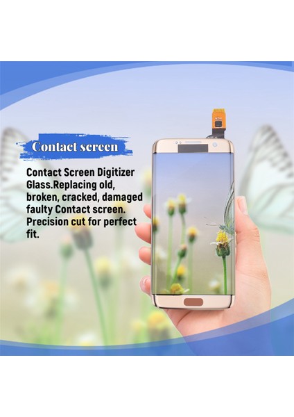 Galaxy S7 Edge G935 Kontak Ekranı Sayısallaştırıcı Cam, Aletler Altın ile (Yurt Dışından)