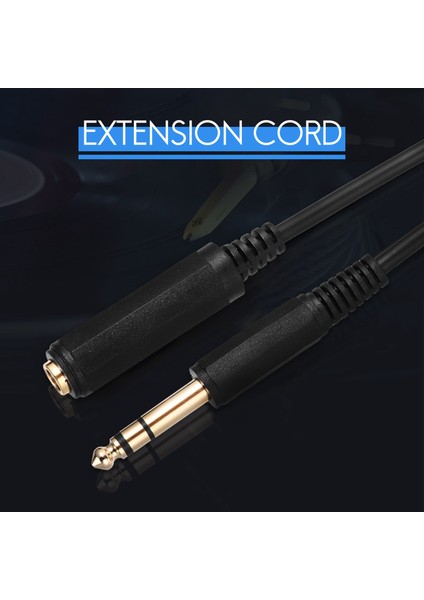 6,35 mm (1/4 Inç) Stereo Fiş Erkek - 6,35 mm (1/4 Inç) Dişi Kablo, Altın Kaplama Ses Kablosu Stereo Kablosu, Uzatma Kablosu, 6 Ft (1,8 M) (Yurt Dışından) modelleri