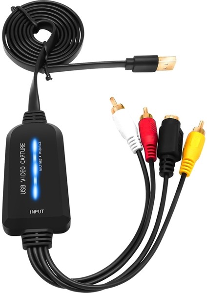 USB 2.0 Video Yakalama I Tek Kanallı USB Yakalama I Av Yakalama Cihazı Sürücüsüz Dijital Dönüştürücü (Yurt Dışından)