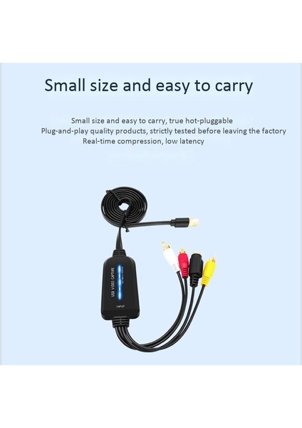 USB 2.0 Video Yakalama I Tek Kanallı USB Yakalama I Av Yakalama Cihazı Sürücüsüz Dijital Dönüştürücü (Yurt Dışından)