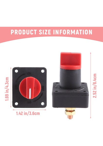 Anahtar Güç Bağlantısını Kesme Anahtarı Döner Izolatör Kesme Anahtarı Araba Tekne Deniz Van Kamyon Rv Atv Karavan (Tip J 1 Adet) (Yurt Dışından) fırsatları