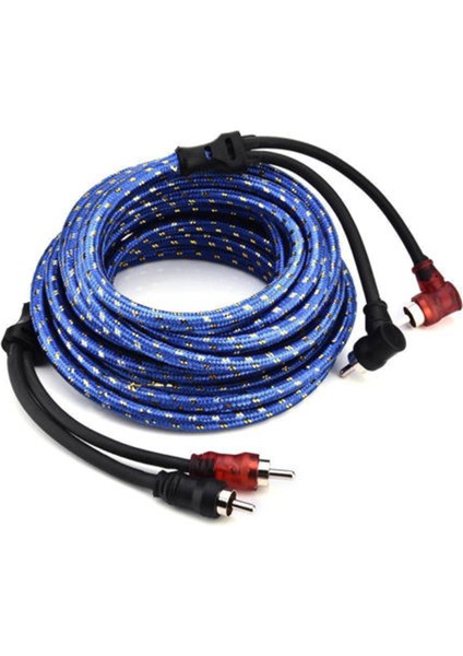 5 M 2 Rca 2 Rca Fiş Araba Stereo Ses Kablosu Amplifikatör Örgülü Alet (Yurt Dışından)