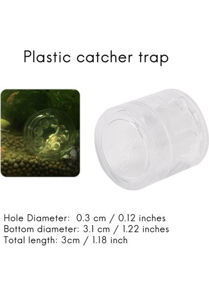 Akvaryum Tankı Plastik Yakalayıcı Tuzak Boru Trapper Planarian Solucan Sülükler Için 8 Delik Şeffaf (Yurt Dışından) modelleri
