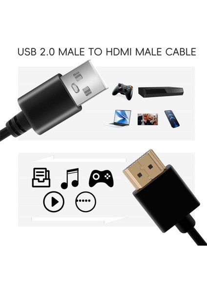 1.4 Erkek - USB 2.0 Fiş Adaptörü Konnektörü Şarj Aleti Dönüştürücü Kablosu (Yurt Dışından)