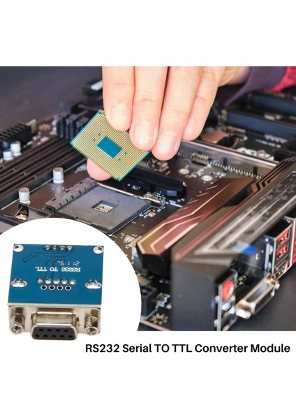 MAX3232 RS232 Seri Bağlantı Noktasından Ttl Dönüştürücü Modülüne Db9 Konektörü W/4 Atlama Kablosu (Yurt Dışından)