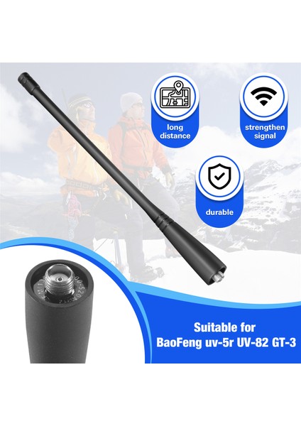 Walkie Talkie Için Uv-5r Uzun Anten Sma-Dişi Uhf/vhf 136-174/400-520 Mhz UV5R Uv-82 Gt-3 Aksesuarları Için (Yurt Dışından)