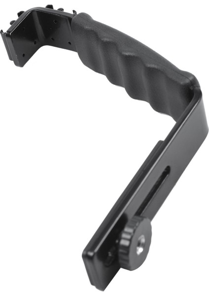 Fotoğraf Flaş Video Kamera Tutma Kolu L Kolu 2 Standart Taraflı Sıcak Ayakkabı Tutucuyu Dslr'ye Monte Edin (Yurt Dışından)