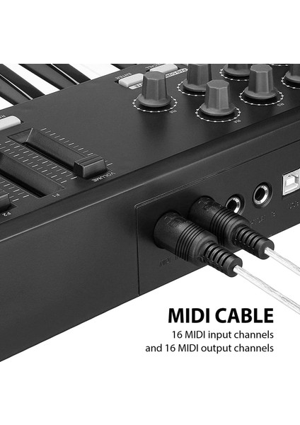 USB In-Out Mıdı Kablo Dönüştürücü Pc'den Müzik Klavyesi Adaptör Kablosuna (Yurt Dışından)