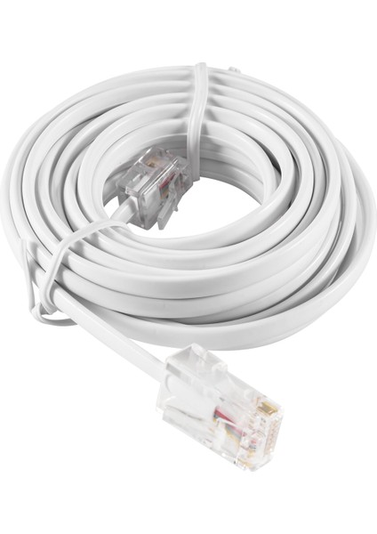 RJ11 6P4C - RJ45 8P4C Modüler Telefon Internet Uzatma Kablosu 3 Metre (Yurt Dışından)