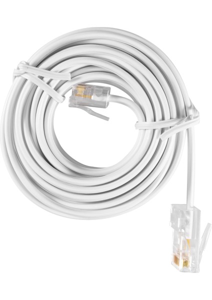 RJ11 6P4C - RJ45 8P4C Modüler Telefon Internet Uzatma Kablosu 3 Metre (Yurt Dışından)