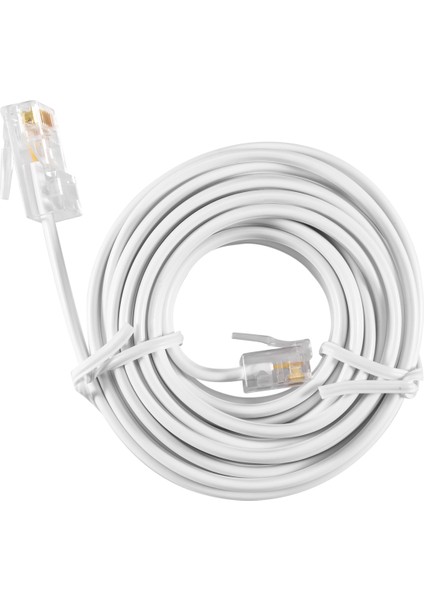 RJ11 6P4C - RJ45 8P4C Modüler Telefon Internet Uzatma Kablosu 3 Metre (Yurt Dışından)