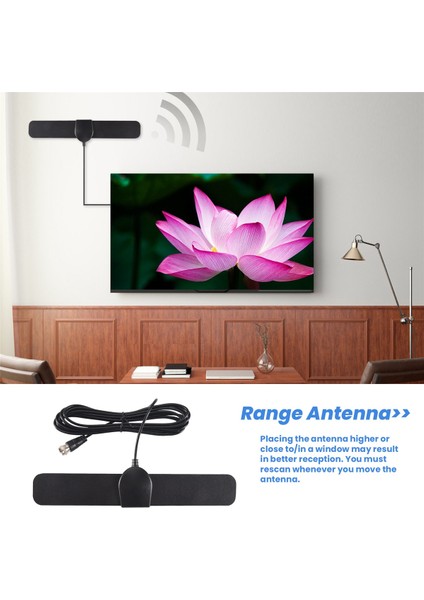 300 Mil Menzilli Anten Tv Dijital Hd Skywire 4K Anten Dijital Iç Mekan Hdtv 1080P (Yurt Dışından)