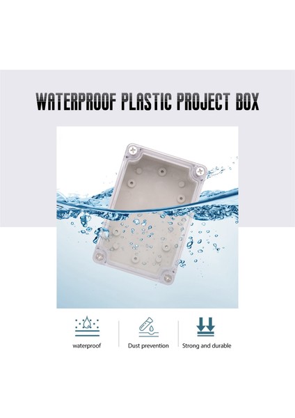 Şeffaf Kapaklı Plastik Elektronik Proje Bağlantı Kutusu 100 x 68 x 50MM (Yurt Dışından)