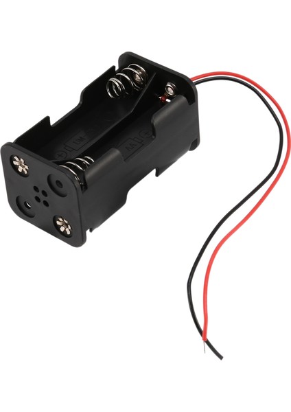 Siyah Çekme Katmanları 4 x 1.5V Aa Piller Tutucu Kılıf Kutusu, Kablo Uçlu (Yurt Dışından)