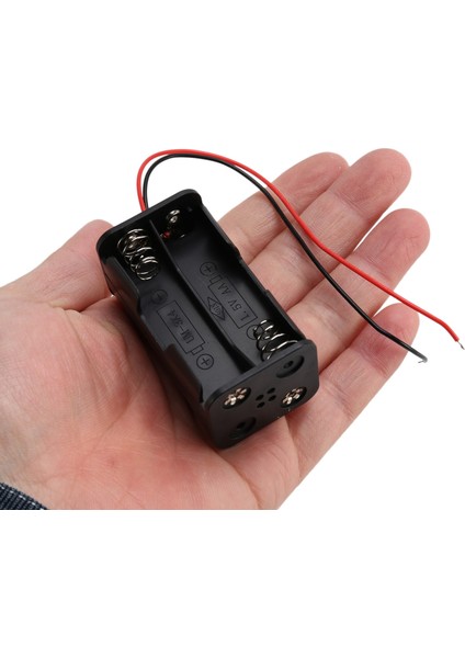 Siyah Çekme Katmanları 4 x 1.5V Aa Piller Tutucu Kılıf Kutusu, Kablo Uçlu (Yurt Dışından) fiyatları