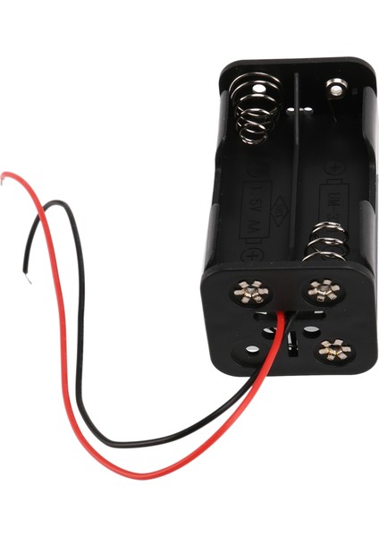 Siyah Çekme Katmanları 4 x 1.5V Aa Piller Tutucu Kılıf Kutusu, Kablo Uçlu (Yurt Dışından) indirimleri