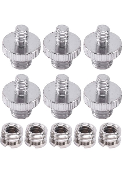 1/4 Inç 3/8 Inç Dönüştürücü Dişli Vida Adaptör Montaj Seti Kamera/tripod/monopod/bilyeli Kafa/ışık Standı (Yurt Dışından)