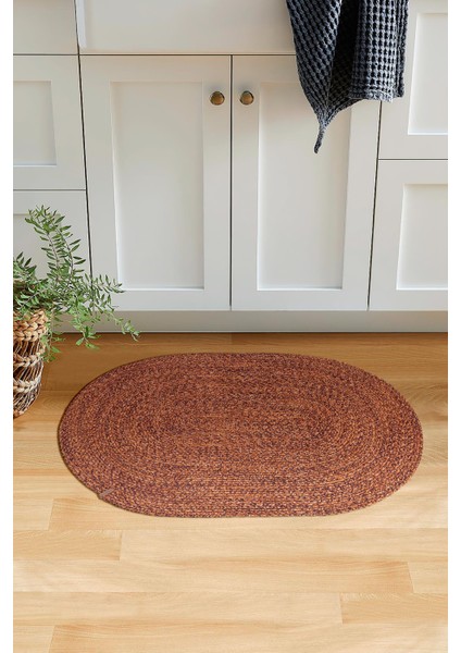 Cesta El Yapımı Örgü Kiremit Kilim 50X80 4034