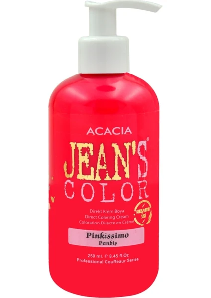 Acacia Jean's Color Pembiş 250 Ml.pinkissimo Pastel Amonyaksız Balyaj Renkli Saç Boyası