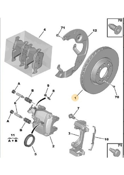 Ön Fren Diski 3008 308 (1687772080-4249K1-BG4696) fiyatları