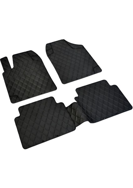 Audi Rs 3D Havuzlu Universal Paspas Pufi Diamond Siyah