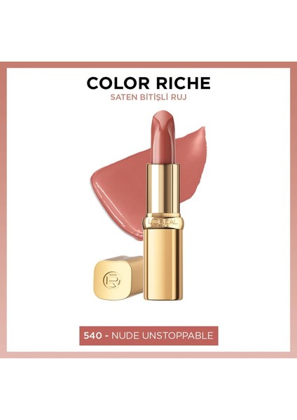 L'Oréal Paris Color Riche Nude - Saten Bitişli Ruj No: 540 Unstopp