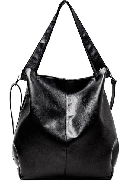 Bej Tarzı Ekstra Büyük Kadın Hobo Omuz Çantası Trendy Yumuşak Pu Deri Büyük Kapasiteli Crossbody Çanta Ed Li Bayan Büyük Alışveriş Çantası (Yurt Dışından)