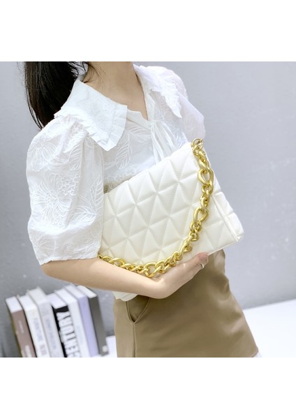 Koyu Kırmızı Tarzı Metal Zincir Vintage Zincir Kadın Çantası Yumuşak Deri Ed Omuz Çantaları Yeni Moda Tasarım Postacı Çantaları Yumuşak Flap Kadın Çanta Etiket Yok (Yurt Dışından) indirimleri