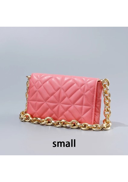 161 Pembe Stil Metal Zincir Vintage Zincir Kadın Çantası Yumuşak Deri Ed Omuz Çantaları Yeni Moda Tasarım Postacı Çantaları Yumuşak Flap Kadın Çanta Etiket Yok (Yurt Dışından) fiyatları