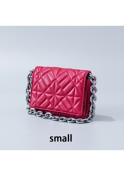 Patlıcan Tarzı Metal Zincir Vintage Zincir Kadın Çantası Yumuşak Deri Ed Omuz Çantaları Yeni Moda Tasarım Postacı Çantaları Yumuşak Flap Kadın Çanta Etiket Yok (Yurt Dışından) fiyatları