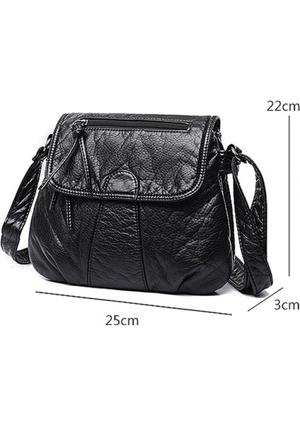 Siyah Stil 25CM3CM22CM Tasarımcı Kadın Çantası Yüksek Li Crossbody Çanta Yumuşak Pu Deri Omuz Çantası Moda Kadın Çantaları Çanta Çantalar (Yurt Dışından)