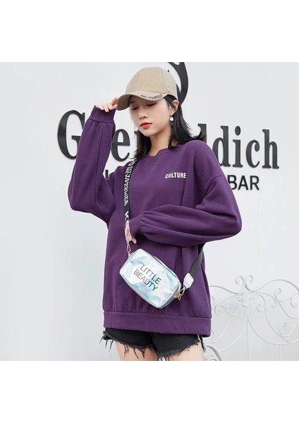 B Tarzı Stil Mini Kadın Lazer Crossbody Çanta Messenger Omuz Çantası Pvc Jöle Küçük Tote Messenger Şeker Renk Çanta Lazer Holografik (Yurt Dışından) indirimleri