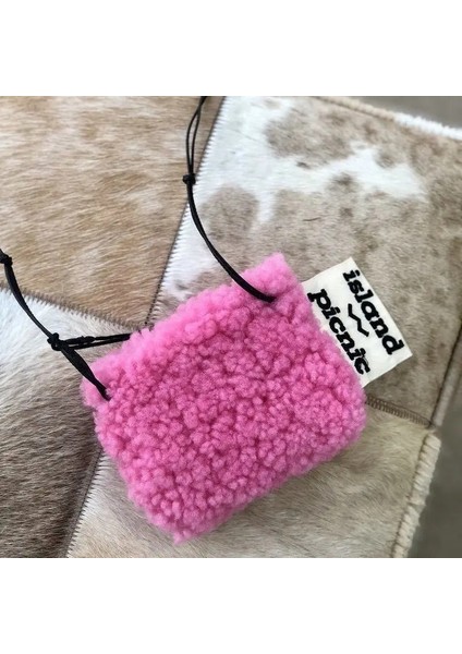 Yeşil-L Tarzı 2020 Yeni Kadın Çanta Çanta Yün Crossbody Çanta Basit ve Sevimli Küçük Çanta Peluş Omuz Çantası Tüm Maç Mini Çanta (Yurt Dışından)
