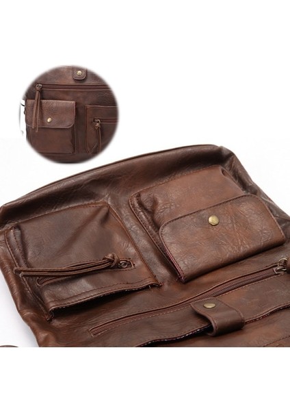 Kumral Tarzı 27CM7CM42CM Kadın Büyük Kapasiteli Çantalar Pu Leahter Kızlar Için Omuz Çantaları Kadın Yüksek Li Günlük Paket Lades' Alışveriş Crossbody Çanta (Yurt Dışından)