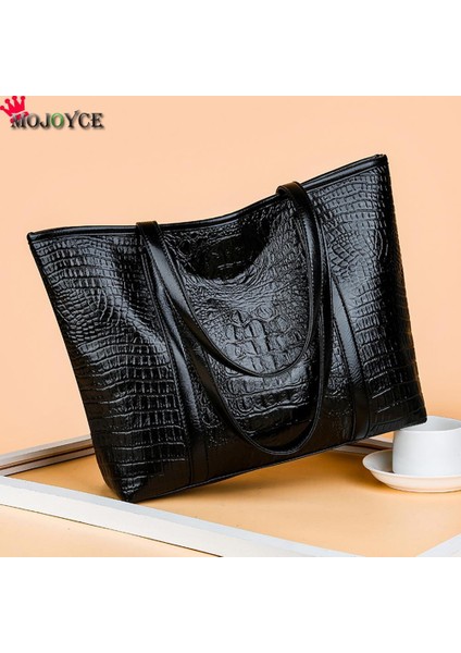 Çoklu Stil Sıcak Satış Çanta Çok Fonksiyonlu Doku Vintage Timsah Derisi Kadın Çanta Büyük Kapasiteli Omuz Alışveriş Çantası (Yurt Dışından)